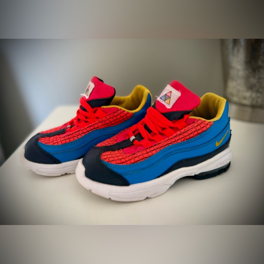 Nike Air Max 95 Kids AV2289-600 Crimson Blue Spiderman